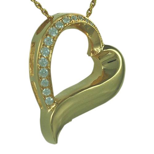 Slider Stone Heart Keepsake Pendant IV